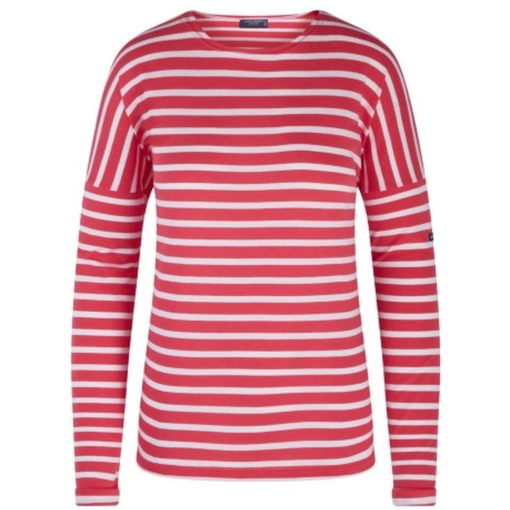 Pink Saint James Drop Shoulder Striped Breton Top